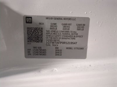 2024 GMC Savana Cargo 2500 Work Van