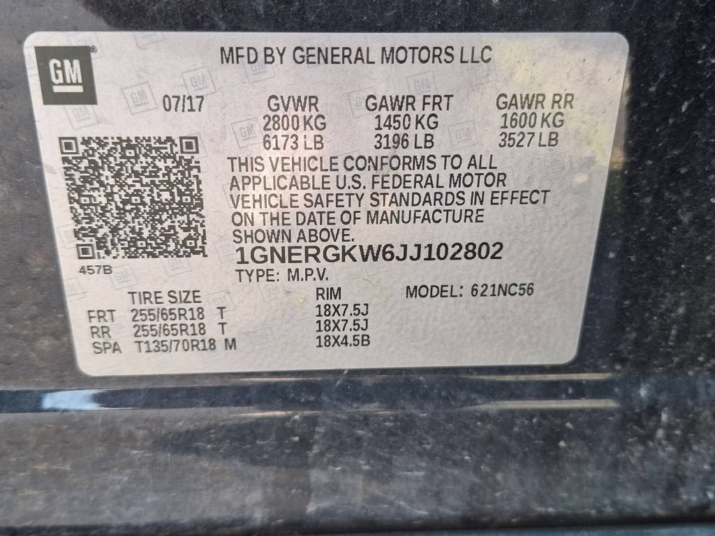 2018 Chevrolet Traverse LT Cloth