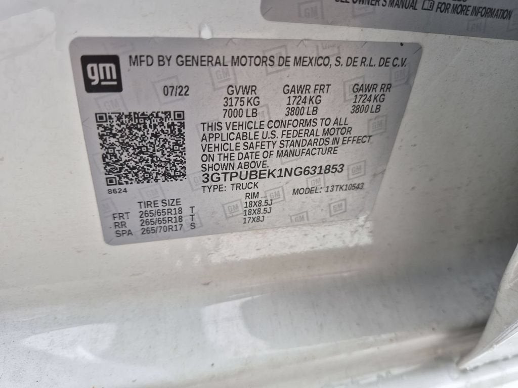 2022 GMC Sierra 1500 SLE
