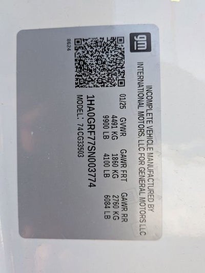 2025 Chevrolet Express Cutaway 3500 1WT