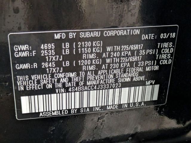 2018 Subaru Outback 2.5i Premium