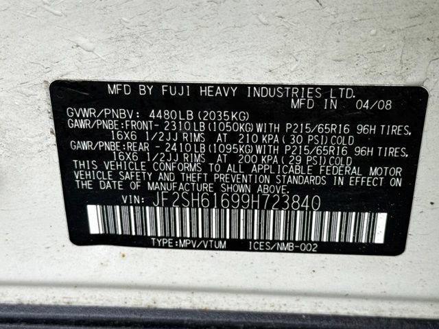 2009 Subaru Forester 2.5X