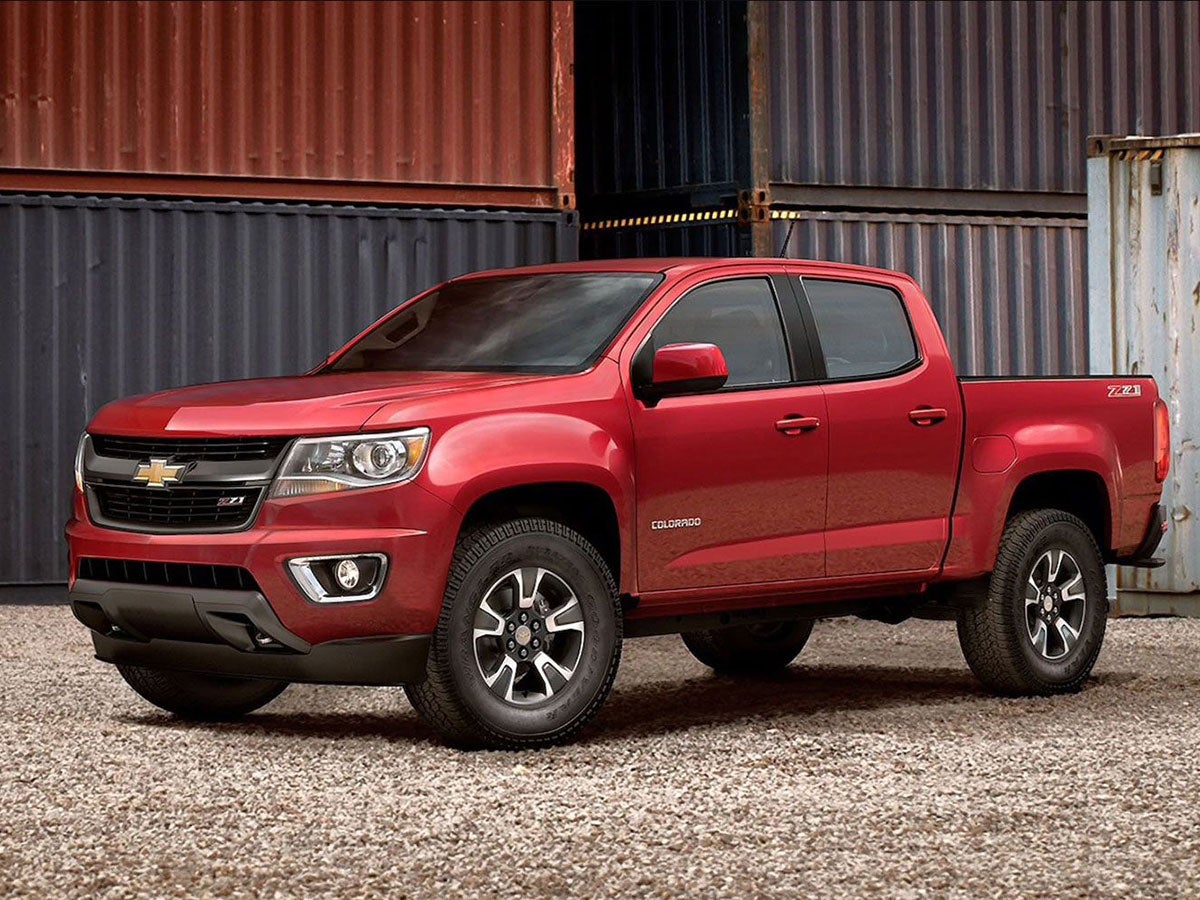A red Chevy Colorado